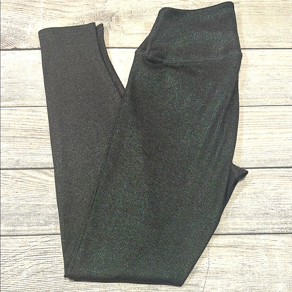 Women’s Alo Yoga Alosoft Ribbed High Waist Shimmer Leggings size L